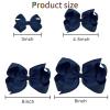 imageOaoleer 8PCS Hair Bows for Girls Navy Blue Grosgrain Ribbon Boutique Bow Alligator Clips Hair Accessories for Toddlers Little Girls Kids 8inch 6inch 45inch 3inch in Pair8PCS  Navy Blue