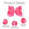 imageOaoleer 8PCS Hair Bows for Girls Navy Blue Grosgrain Ribbon Boutique Bow Alligator Clips Hair Accessories for Toddlers Little Girls Kids 8inch 6inch 45inch 3inch in Pair12PCS  Hot Pink