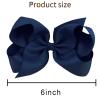 imageOaoleer 8PCS Hair Bows for Girls Navy Blue Grosgrain Ribbon Boutique Bow Alligator Clips Hair Accessories for Toddlers Little Girls Kids 8inch 6inch 45inch 3inch in Pair12PCS  Navy