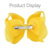 imageOaoleer 8PCS Hair Bows for Girls Navy Blue Grosgrain Ribbon Boutique Bow Alligator Clips Hair Accessories for Toddlers Little Girls Kids 8inch 6inch 45inch 3inch in Pair12PCS  Yellow