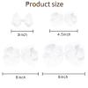 imageOaoleer 8PCS Hair Bows for Girls Navy Blue Grosgrain Ribbon Boutique Bow Alligator Clips Hair Accessories for Toddlers Little Girls Kids 8inch 6inch 45inch 3inch in Pair8PCS  White