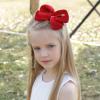 imageOaoleer 8PCS Hair Bows for Girls Navy Blue Grosgrain Ribbon Boutique Bow Alligator Clips Hair Accessories for Toddlers Little Girls Kids 8inch 6inch 45inch 3inch in Pair8PCS  Red