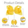 imageOaoleer 8PCS Hair Bows for Girls Navy Blue Grosgrain Ribbon Boutique Bow Alligator Clips Hair Accessories for Toddlers Little Girls Kids 8inch 6inch 45inch 3inch in Pair12PCS  Yellow