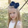 imageOaoleer 8PCS Hair Bows for Girls Navy Blue Grosgrain Ribbon Boutique Bow Alligator Clips Hair Accessories for Toddlers Little Girls Kids 8inch 6inch 45inch 3inch in Pair8PCS  Navy Blue