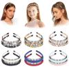 imageOAOLEER 12Pcs Plastic Headbands for Women with Teeth Comb Elastic Plain Hair Bands Headbands for Girls Accessories