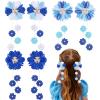 Flower Bows-Navy