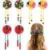 imageOAOLEER 6PCS Hair Bows for Girls Flower Hair Accessories for Girls Grosgrain Ribbon Bows With Alligator Clips Girl Hair Accessories for Kids Teen Back to School Round BowsBRound BowsBack to School