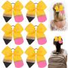 imageOAOLEER Back to School Hair Tie 6PCS Yellow Grosgrain Ribbon Pencil Cheerleading Hair Large Bows Ties for Girls Toddler Kids Kindergarten 1st 2nd 3rd 4th 5th GradePencil Bows Elastic Band