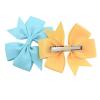 image3 Inch Hair Bows for Baby Girls Oaoleer Back to School Pinwheel Bows Grosgrain Ribbon Toddler Bows Clips Hair Barrettes Accessories for Girls In Pairs 40PCS Pinwheel Hair Bows