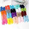 image3 Inch Hair Bows for Baby Girls Oaoleer Back to School Pinwheel Bows Grosgrain Ribbon Toddler Bows Clips Hair Barrettes Accessories for Girls In Pairs 40PCS Pinwheel Hair Bows