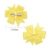 image3 Inch Hair Bows for Baby Girls Oaoleer Back to School Pinwheel Bows Grosgrain Ribbon Toddler Bows Clips Hair Barrettes Accessories for Girls In Pairs 40PCS Pinwheel Hair Bows