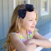 imageOAOLEER Grosgrain Bow Headband for Girls Navy Headband with 45 inch Bow for Toddlers Hair Band Accessories for Little Girls Kids Set of 2 Navy 45inchNavy