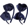 imageOAOLEER Grosgrain Bow Headband for Girls Navy Headband with 45 inch Bow for Toddlers Hair Band Accessories for Little Girls Kids Set of 2 Navy 45inchNavy