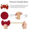 imageOAOLEER 10PCS Baby Bows Headbands Baby Girl Nylon Headbands Bow on Stretchy Hairbands for Newborn Infant Toddler Handmade Hair Accessories Hollow Embroidery