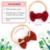 imageOAOLEER 10PCS Baby Bows Headbands Baby Girl Nylon Headbands Bow on Stretchy Hairbands for Newborn Infant Toddler Handmade Hair Accessories Hollow Embroidery