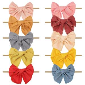 imageOAOLEER Headband ampamp Bow Holder for Girls Hair Bows Hanging Baby Headbands Storage Scrunchies Holder Organizer Toddler Barrettes Clips Holder 3in1 for Wall Room Door or Closet colorful