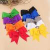 image16PCS 8quot Large Cheer Hair Bows Ponytail Holder Elastic Band Handmade for Cheerleading Teen Girls College Sports 16 Pcs Flag RedOrange