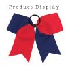 image16PCS 8quot Large Cheer Hair Bows Ponytail Holder Elastic Band Handmade for Cheerleading Teen Girls College Sports 16 Pcs Flag RedRedNavy