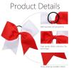 image16PCS 8quot Large Cheer Hair Bows Ponytail Holder Elastic Band Handmade for Cheerleading Teen Girls College Sports 16 Pcs Flag RedRedWhite