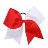image16PCS 8quot Large Cheer Hair Bows Ponytail Holder Elastic Band Handmade for Cheerleading Teen Girls College Sports 16 Pcs Flag RedRedWhite