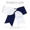 image16PCS 8quot Large Cheer Hair Bows Ponytail Holder Elastic Band Handmade for Cheerleading Teen Girls College Sports 16 Pcs Flag RedWhiteNavy Blue