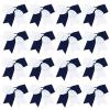 image16PCS 8quot Large Cheer Hair Bows Ponytail Holder Elastic Band Handmade for Cheerleading Teen Girls College Sports 16 Pcs Flag RedWhiteNavy Blue