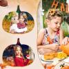 imageOAOLEER 4PCS Thanksgiving Day Hair Bow Clips Fall Orange Pumpkin Turkey Grosgrain Ribbon Alligator Bow Kids Girls Women Hair Accessories For Party SuppliesThanksgiving bows