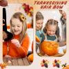 imageOAOLEER 4PCS Thanksgiving Day Hair Bow Clips Fall Orange Pumpkin Turkey Grosgrain Ribbon Alligator Bow Kids Girls Women Hair Accessories For Party SuppliesThanksgiving bows