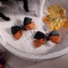imageOAOLEER 4PCS Thanksgiving Day Hair Bow Clips Fall Orange Pumpkin Turkey Grosgrain Ribbon Alligator Bow Kids Girls Women Hair Accessories For Party SuppliesHalloweenOrange