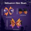 imageOAOLEER 4PCS Thanksgiving Day Hair Bow Clips Fall Orange Pumpkin Turkey Grosgrain Ribbon Alligator Bow Kids Girls Women Hair Accessories For Party SuppliesHalloweenOrange