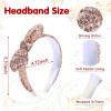 imageOAOLEER Glitter Headband for Girls Red Sparkly Sequin Hair Bow Headband for Girls Toddler Kid Bow Head BandRedGold
