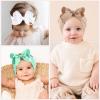 imageOAOLEER 24PCS Baby Girls Bows Headbands Nylon Hairbands Ribbon Bow Elastic Hair Accessories for Newborns Infants Toddlers and Kids
