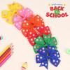 imageOAOLEER 6pcs Back to School Hair Bows Grosgrain Ribbon Yellow Pinwheel Bows for Girls Toddler Kids Kindergarten 1st 2nd 3rd 4th 5th GradeABC Bows Clips