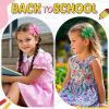 imageOAOLEER 6pcs Back to School Hair Bows Grosgrain Ribbon Yellow Pinwheel Bows for Girls Toddler Kids Kindergarten 1st 2nd 3rd 4th 5th GradeABC Bows Clips