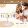 imageOAOLEER Bracelet Holder Display Gold Jewelry Holder with 20 Movable Hooks Bracelet Stand Organizer Jewelry Display Stand for Necklaces Bangles