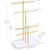 imageOAOLEER Jewelry Stand Holder OrganizerBracelet Holder Display Bracelet OrganizerNecklace Holder Gold Jewelry Stand Displays with Hanging Storage for Necklace Bracelet Earrings Rings