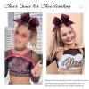 imageOaoleer 8inch Jumbo Large Cheer Bows Ponytail Holder Elastic Band Handmade Boutique Hair Accessories for Cheerleading Teen Girls College Women Sports 1PCS Royal BlueMaroon