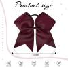 imageOaoleer 8inch Jumbo Large Cheer Bows Ponytail Holder Elastic Band Handmade Boutique Hair Accessories for Cheerleading Teen Girls College Women Sports 1PCS Royal BlueMaroon