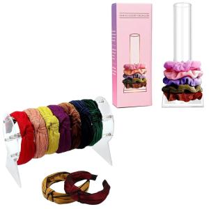 imageOAOLEER Headband Holder Scrunchie Holder Stand Clear Jewelry Organizer for Teen Girl Women Gifts The Perfect Headband Display Organizer