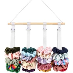 imageOAOLEER Scrunchie Holder Hanger Hair Tie Organizer Hair Accessories Organizer for Girls Women