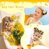 imageOAOLEER 6PCS Halloween Hair Bows for Girls Yellow Purple Flower Hair Accessories for Girls Grosgrain Ribbon Bows With Alligator Clips Girl for Kids Teen Flower BowsBack to SchoolFlower BowsBee