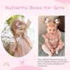 imageOAOLEER 6PCS Halloween Hair Bows for Girls Yellow Purple Flower Hair Accessories for Girls Grosgrain Ribbon Bows With Alligator Clips Girl for Kids Teen Flower BowsBack to SchoolButterfly Bows