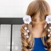 imageOAOLEER 6PCS Halloween Hair Bows for Girls Yellow Purple Flower Hair Accessories for Girls Grosgrain Ribbon Bows With Alligator Clips Girl for Kids Teen Flower BowsBack to SchoolFlower BowsA