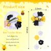 imageOAOLEER 6PCS Halloween Hair Bows for Girls Yellow Purple Flower Hair Accessories for Girls Grosgrain Ribbon Bows With Alligator Clips Girl for Kids Teen Flower BowsBack to SchoolFlower BowsBee