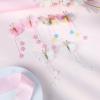 imageOAOLEER 6PCS Halloween Hair Bows for Girls Yellow Purple Flower Hair Accessories for Girls Grosgrain Ribbon Bows With Alligator Clips Girl for Kids Teen Flower BowsBack to SchoolButterfly Bows