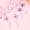 imageOAOLEER 6PCS Halloween Hair Bows for Girls Yellow Purple Flower Hair Accessories for Girls Grosgrain Ribbon Bows With Alligator Clips Girl for Kids Teen Flower BowsBack to SchoolButterfly BowsPurple