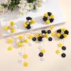 imageOAOLEER 6PCS Halloween Hair Bows for Girls Yellow Purple Flower Hair Accessories for Girls Grosgrain Ribbon Bows With Alligator Clips Girl for Kids Teen Flower BowsBack to SchoolFlower BowsBee