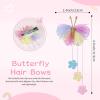 imageOAOLEER 6PCS Halloween Hair Bows for Girls Yellow Purple Flower Hair Accessories for Girls Grosgrain Ribbon Bows With Alligator Clips Girl for Kids Teen Flower BowsBack to SchoolButterfly Bows