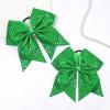 imageOaoleer 12pcs Glitter Cheer Bows for Cheerleading 7 Large Shiny Cheer Hair Bows Ponytail Holder for Cheerleader Girls Softball Sports BlueGreen