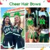 imageOaoleer 12pcs Glitter Cheer Bows for Cheerleading 7 Large Shiny Cheer Hair Bows Ponytail Holder for Cheerleader Girls Softball Sports BlueGreen